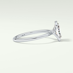 2.0 CT Radiant Cut Half Bezel Moissanite Engagement Ring 15