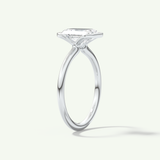 2.0 CT Radiant Cut Half Bezel Moissanite Engagement Ring