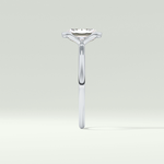 2.0 CT Radiant Cut Half Bezel Moissanite Engagement Ring 16