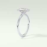 2.0 CT Radiant Cut Half Bezel Moissanite Engagement Ring 17