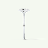 2.0 CT Radiant Cut Half Bezel Moissanite Engagement Ring