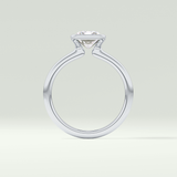 2.0 CT Radiant Cut Half Bezel Moissanite Engagement Ring 18