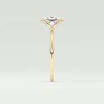 2.0 CT Princess Cut Half Bezel Lab-Grown Diamond Engagement Ring 4