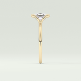 2.0 CT Princess Cut Half Bezel Lab-Grown Diamond Engagement Ring 4
