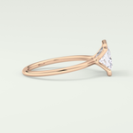 2.0 CT Princess Cut Half Bezel Lab-Grown Diamond Engagement Ring 9