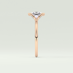 2.0 CT Princess Cut Half Bezel Lab-Grown Diamond Engagement Ring 10