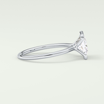 2.0 CT Princess Cut Half Bezel Lab-Grown Diamond Engagement Ring 15