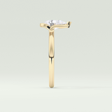 2.0 CT Pear Cut Half Bezel Lab-Grown Diamond Engagement Ring 4