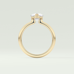 2.0 CT Pear Cut Half Bezel Lab-Grown Diamond Engagement Ring 6