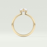 2.0 CT Pear Cut Half Bezel Lab-Grown Diamond Engagement Ring 6