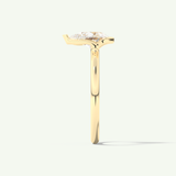 2.0 CT Pear Cut Half Bezel Lab-Grown Diamond Engagement Ring