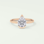 2.0 CT Pear Cut Half Bezel Lab-Grown Diamond Engagement Ring 7