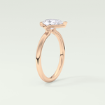 2.0 CT Pear Cut Half Bezel Lab-Grown Diamond Engagement Ring 11