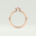 2.0 CT Pear Cut Half Bezel Lab-Grown Diamond Engagement Ring 12