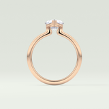 2.0 CT Pear Cut Half Bezel Lab-Grown Diamond Engagement Ring 12