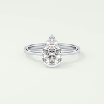 2.0 CT Pear Cut Half Bezel Lab-Grown Diamond Engagement Ring 13