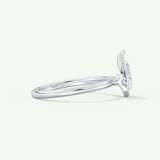 2.0 CT Pear Cut Half Bezel Lab-Grown Diamond Engagement Ring