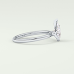 2.0 CT Pear Cut Half Bezel Lab-Grown Diamond Engagement Ring 15