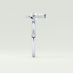 2.0 CT Pear Cut Half Bezel Lab-Grown Diamond Engagement Ring 16