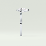 2.0 CT Pear Cut Half Bezel Lab-Grown Diamond Engagement Ring 16