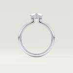 2.0 CT Pear Cut Half Bezel Lab-Grown Diamond Engagement Ring 18