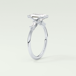 2.0 CT Emerald Cut Half Bezel Three Stone Lab-Grown Diamond Engagement Ring 17