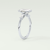 2.0 CT Emerald Cut Half Bezel Three Stone Lab-Grown Diamond Engagement Ring 17