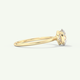 2.0 CT Round Cut Half Bezel Lab-Grown Diamond Engagement Ring