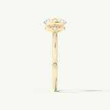 2.0 CT Round Cut Half Bezel Lab-Grown Diamond Engagement Ring