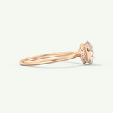 2.0 CT Round Cut Half Bezel Lab-Grown Diamond Engagement Ring
