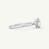 2.0 CT Round Cut Solitaire Half Bezel Moissanite Engagement Ring