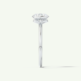 2.0 CT Round Cut Solitaire Half Bezel Moissanite Engagement Ring