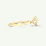 2.0 CT Princess Cut Half Bezel Moissanite Engagement Ring