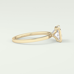 2.0 CT Princess Cut Half Bezel Lab-Grown Diamond Engagement Ring 3