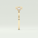 2.0 CT Princess Cut Half Bezel Lab-Grown Diamond Engagement Ring 4
