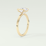 2.0 CT Princess Cut Half Bezel Lab-Grown Diamond Engagement Ring 5