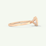 2.0 CT Princess Cut Half Bezel Lab-Grown Diamond Engagement Ring
