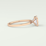 2.0 CT Princess Cut Half Bezel Lab-Grown Diamond Engagement Ring 9