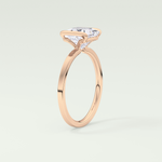 2.0 CT Princess Cut Half Bezel Lab-Grown Diamond Engagement Ring 11