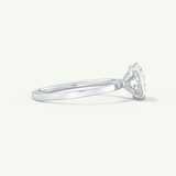 2.0 CT Princess Cut Half Bezel Moissanite Engagement Ring