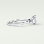 2.0 CT Princess Cut Half Bezel Lab-Grown Diamond Engagement Ring 15