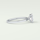 2.0 CT Princess Cut Half Bezel Lab-Grown Diamond Engagement Ring 15