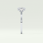 2.0 CT Princess Cut Half Bezel Lab-Grown Diamond Engagement Ring 16