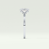 2.0 CT Princess Cut Half Bezel Lab-Grown Diamond Engagement Ring 16
