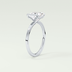 2.0 CT Princess Cut Half Bezel Lab-Grown Diamond Engagement Ring 17