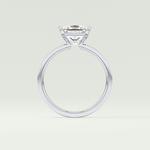 2.0 CT Princess Cut Half Bezel Lab-Grown Diamond Engagement Ring 18