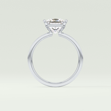 2.0 CT Princess Cut Half Bezel Lab-Grown Diamond Engagement Ring 18