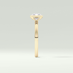 2.0 CT Radiant Cut Half Bezel Lab Grown Diamond Engagement Ring