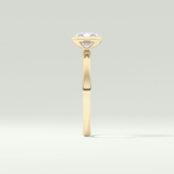 2.0 CT Radiant Cut Half Bezel Lab Grown Diamond Engagement Ring