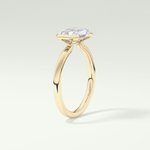 2.0 CT Radiant Cut Half Bezel Lab Grown Diamond Engagement Ring